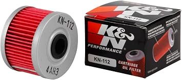 K&N KN-112 Performance Oil Filter – High-Flow Motorcycle Oil Filter with Welded Hex Nut Design