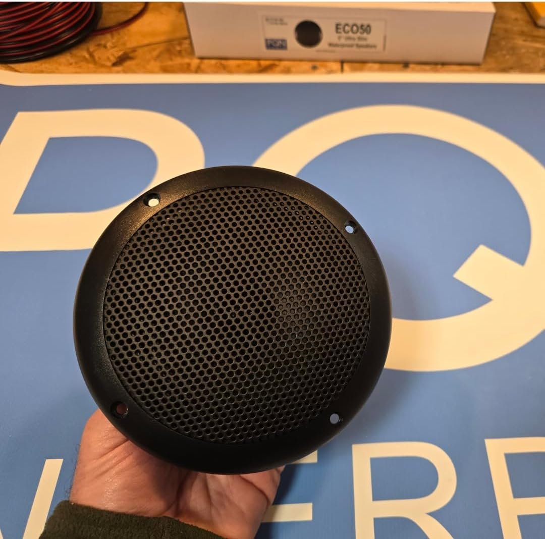 PQN Audio ECO50-4BK 5 Inch Ultra-Slim Waterproof Marine Speakers – 30W Peak, 1in Mount Depth, IP65 Rated Black Pair - Image 4