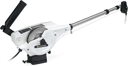 Cannon Optimum 10 TS 1902340 Electric Downrigger – Bluetooth Control with 24in-53in Telescopic Boom and Stainless Spool