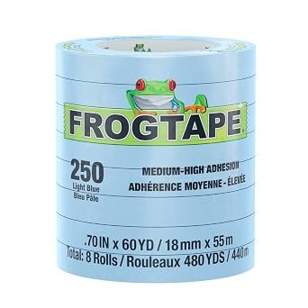 Shurtape CP 250 Blue Painter’s Tape – 18mm x 55m Fine Detail Paint Masking Tape, 64 Roll Carton