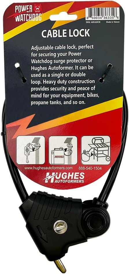 Hughes Autoformers ADJLOCK Adjustable Heavy Duty RV Lock – Universal Security Lock with Adjustable Fit Design - Image 2