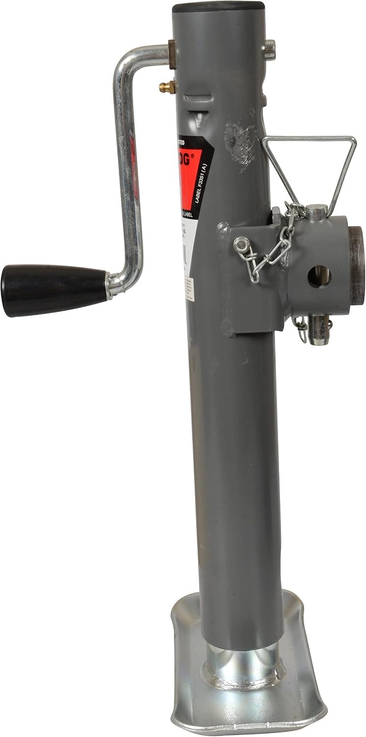 Bulldog 158451 Round Swivel Trailer Jack – 2,000 lb Lift Capacity, 10 in Travel, Topwind Handle, Weld-On Mount - Image 4