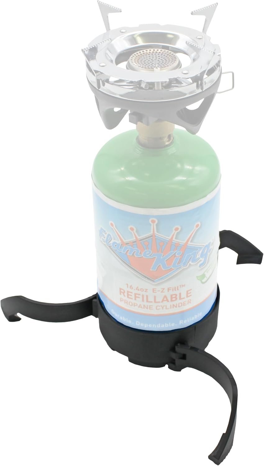 Flame King YSNB1LB Spider Base – Plastic Stabilizing Base for 1 lb Disposable Propane Cylinders - Image 5