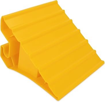 Camco 44492 Super Wheel Chock – Heavy-Duty Yellow RV and Trailer Tire Chock with High-Visibility Design