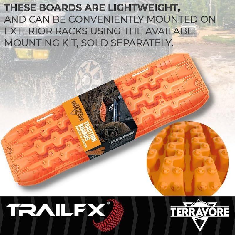 TFX Overland TBOR01 Recovery Traction Board Set – Orange Off-Road Recovery Boards – Mud Sand and Snow Extraction - Image 6