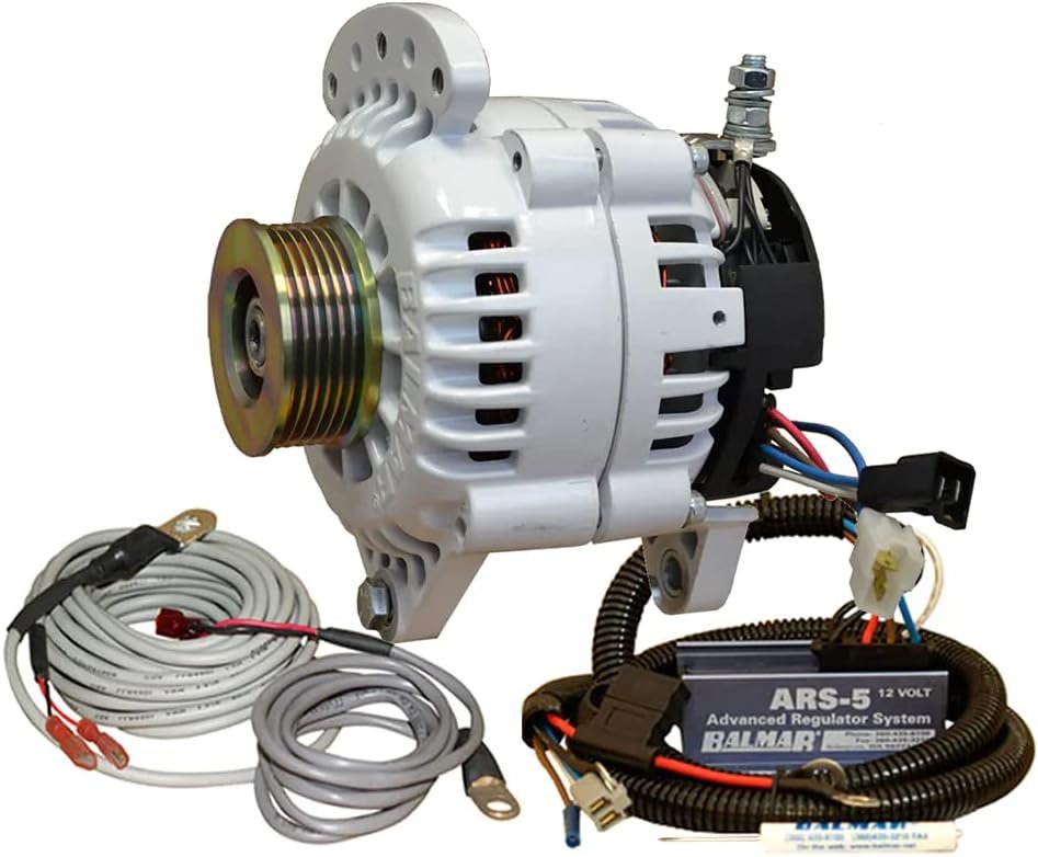 Balmar 60YP120K6 60 Series Charging Kit – 120A 12V Alternator with K6 Serpentine Pulley, Regulator and Sensors