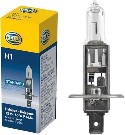 HELLA H10 Halogen Bulb – 12V 55W P14.5s T2.5 Base Automotive Replacement Lamp for Headlight and Fog Light Applications