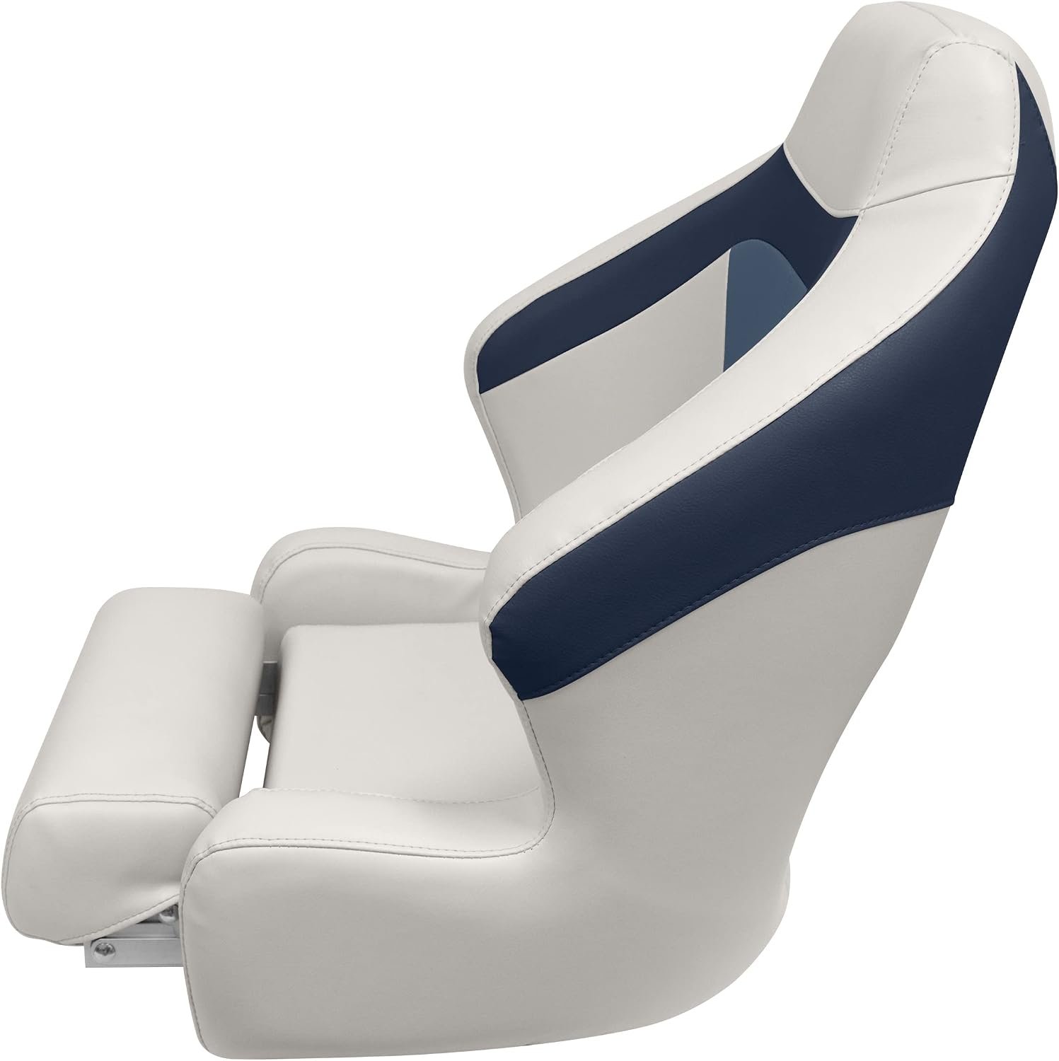 Wise BM3338-986 Premier Series Bucket Seat – Charcoal Gray & Red Marine Vinyl – 26in Contoured Boat Seat - Image 4