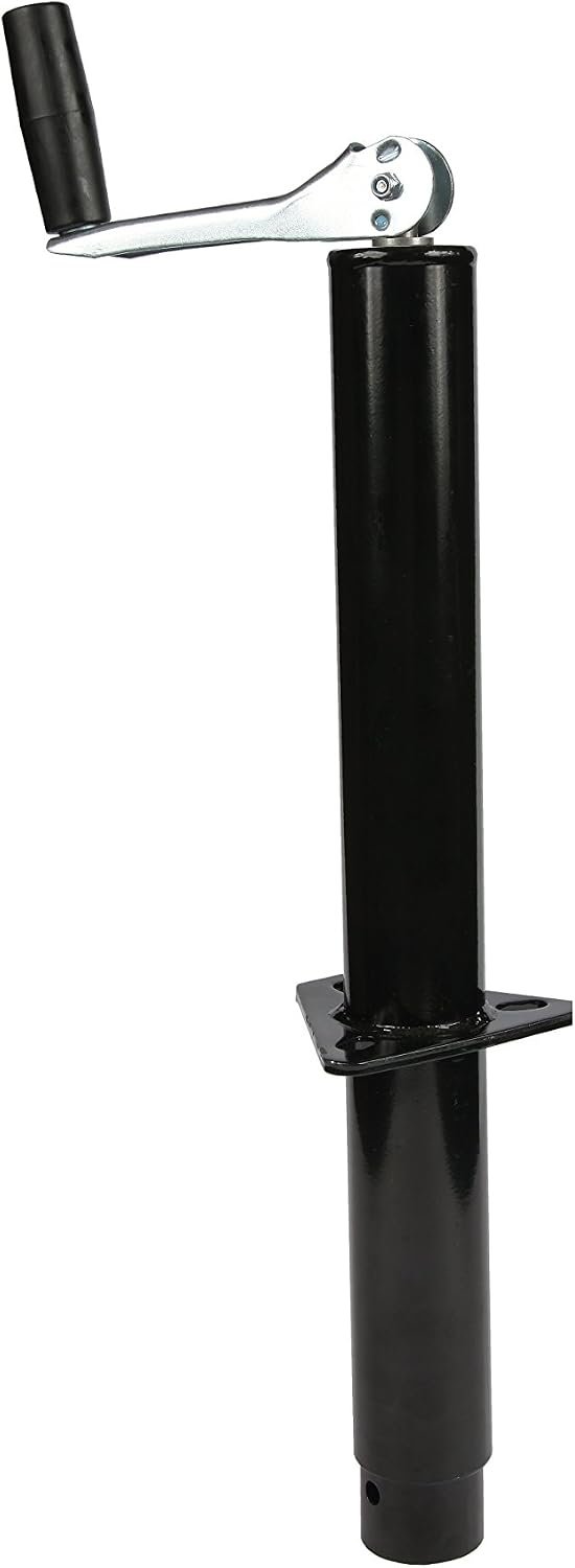 Ultra-Fab 49954033 A-Frame Trailer Jack – 2,000 lb Capacity Top-Wind Jack with 13in Travel and Footplate