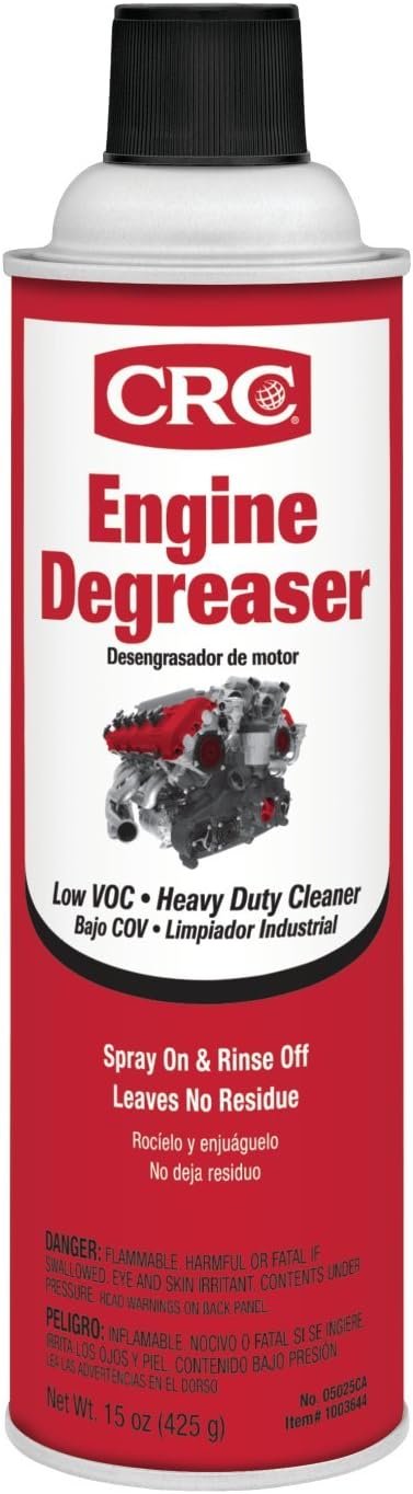 CRC 05025CA Engine Degreaser Aerosol – 15 oz Fast-Acting Petroleum-Based Cleaner for Engines, Machinery, and Industrial Equipment