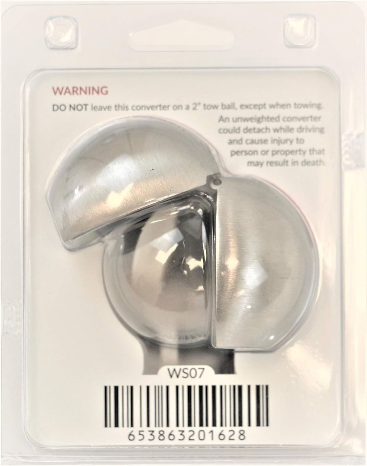 Weigh Safe WS07 Universal 2-5/16in Clam Shell Converter – Tow Ball Adapter for Adjustable Hitch Systems - Image 3