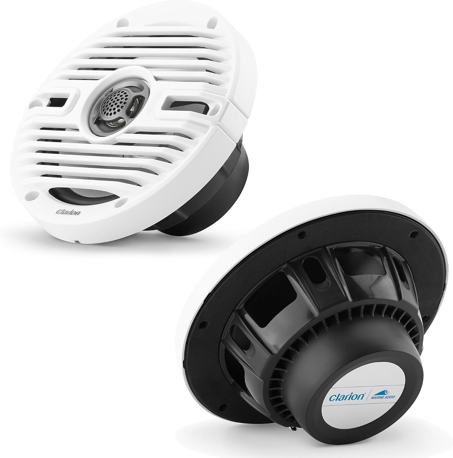 Clarion CMS-651RGB-W 6.5-Inch Marine Coaxial Speakers – 30W RMS, RGB LED Lighting, White Sport Grilles - Image 2