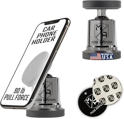 Mob Armor MobNetic Maxx MOBNMXBCHR Magnetic Phone Mount – Black Chrome Finish with Dual Rare-Earth Magnets