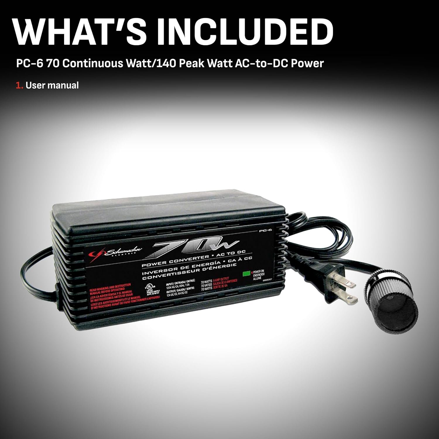 Schumacher PC6 DC to AC Power Converter – Portable Power Inverter for Mobile Electronics and Small Appliances - Image 4