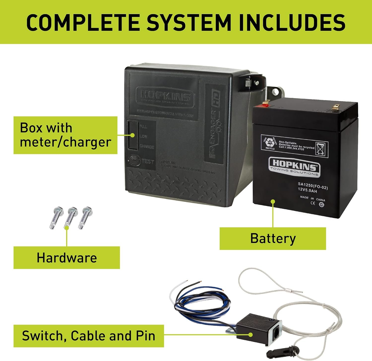 Hopkins 20099 Engager LED Breakaway System – LED Battery Monitor, Built-In Charger, Universal Trailer Application - Image 5