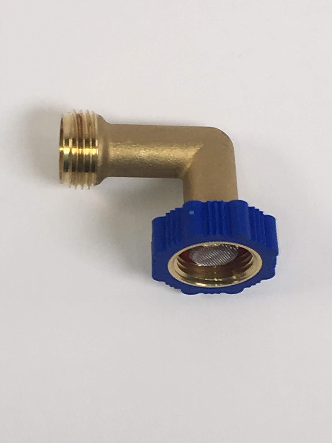 Aqua Pro 21854 Brass Hose Elbow – 90 Degree RV Water Connection Fitting with Swivel Connector