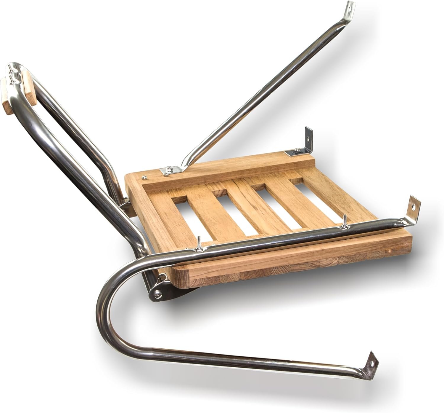 Whitecap 60902 Teak Swim Platform with Ladder – Outboard Boat Boarding Platform and Water Access System - Image 4