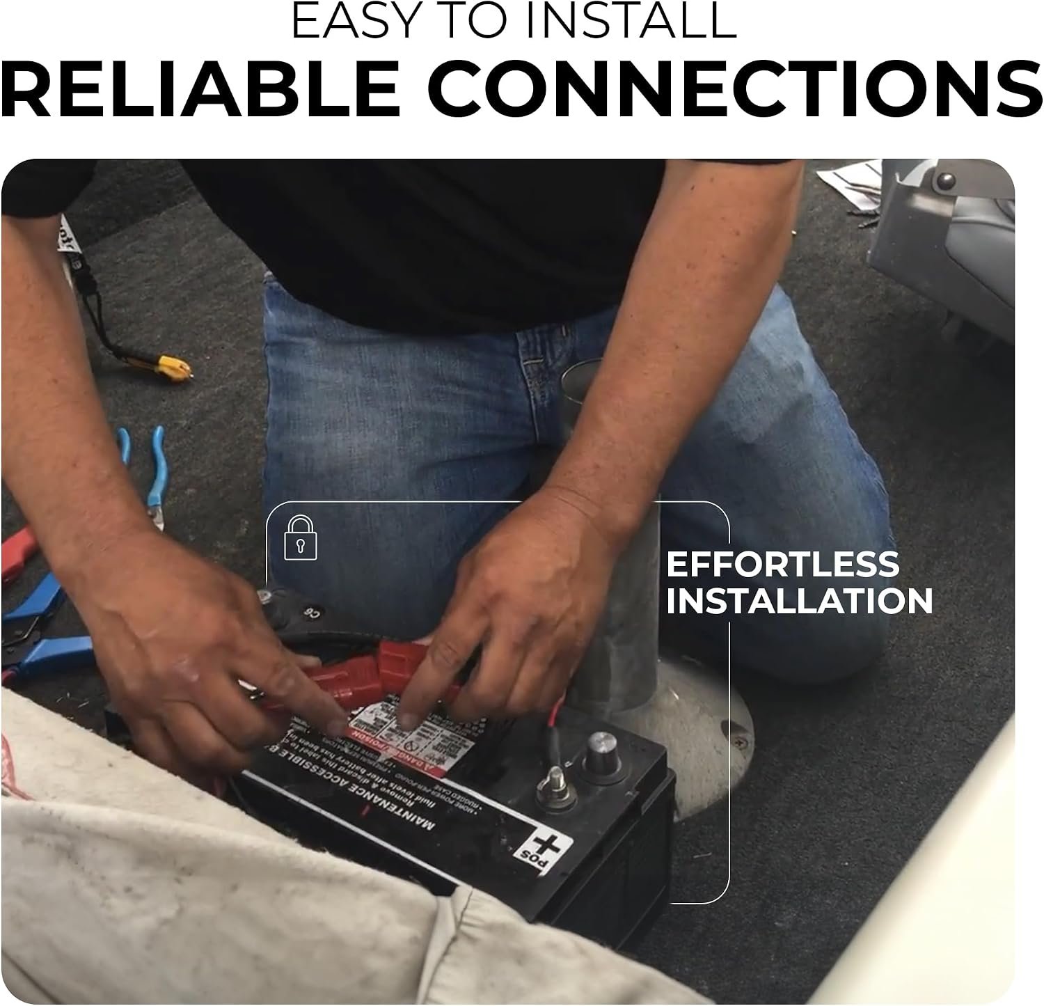 Connect-Ease RCE12VKYK YAK QUIK 3 Device Connection System – 12V Plug-and-Play Power Hub for Kayak Fishing Electronics and Ice Fishing Gear - Image 6