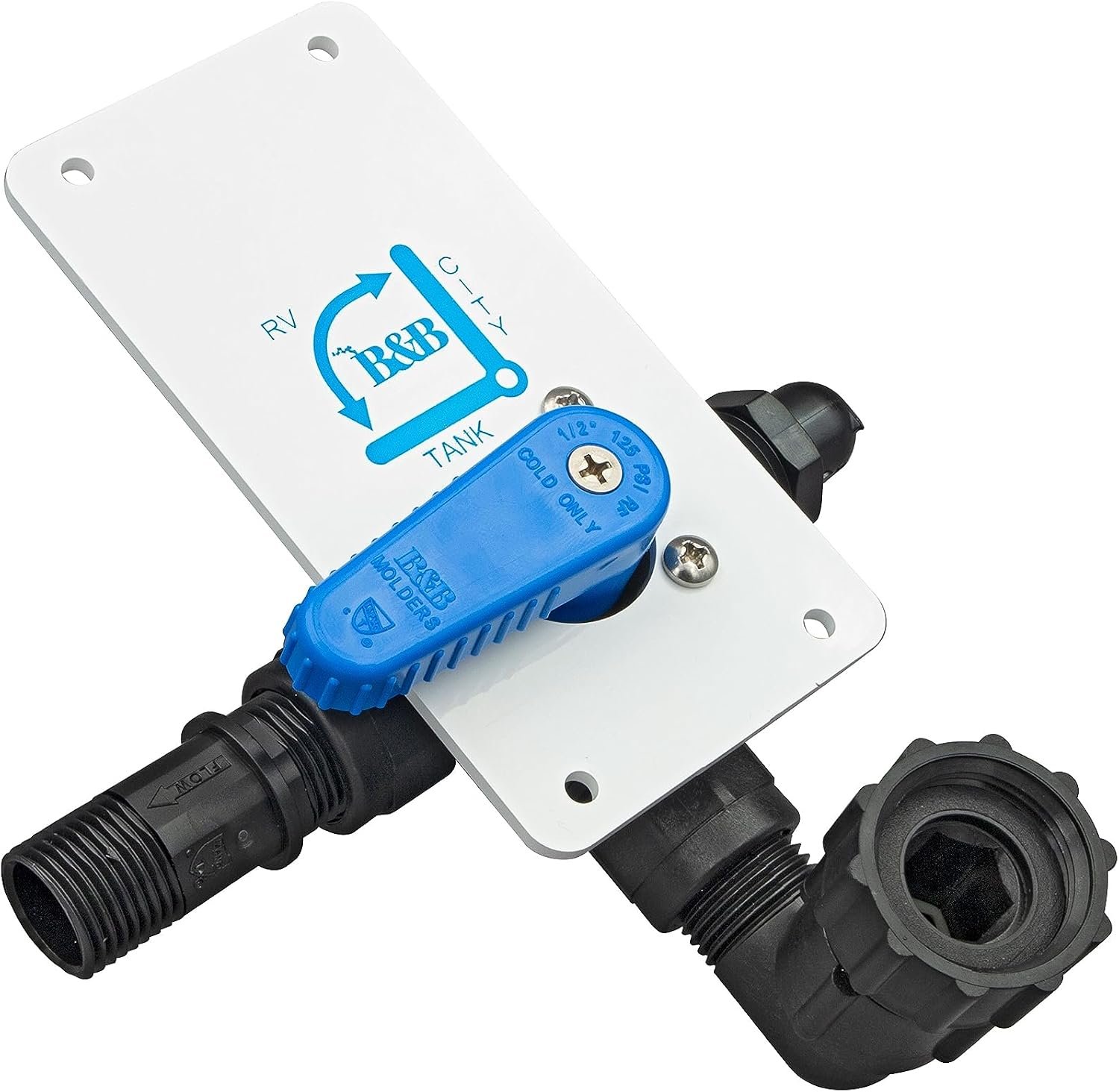 B&B Molders 94227 Diverter Valve Fresh Water Fill – RV Plumbing Water Routing Control Valve
