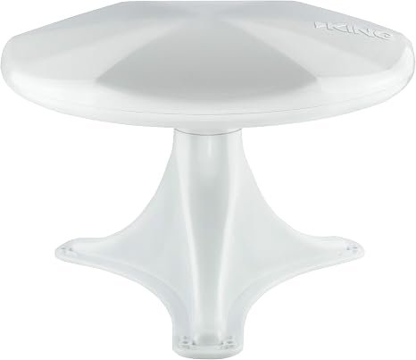 KING OA1000 OmniPro Omnidirectional HDTV Antenna – Amplified VHF/UHF/FM Reception, Roof-Mount RV Antenna for 360° Coverage