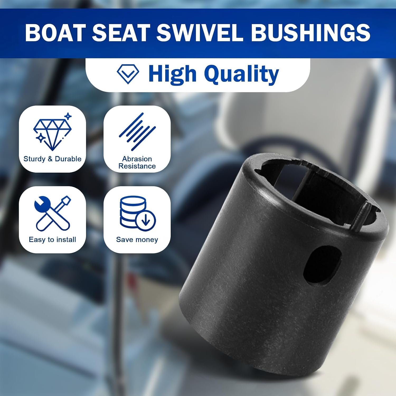 Springfield 2171000 Trac-Lock II Swivel Bushing – 2-3/8in Marine Seat Mount Replacement Bushing for 2002-Earlier Systems - Image 6