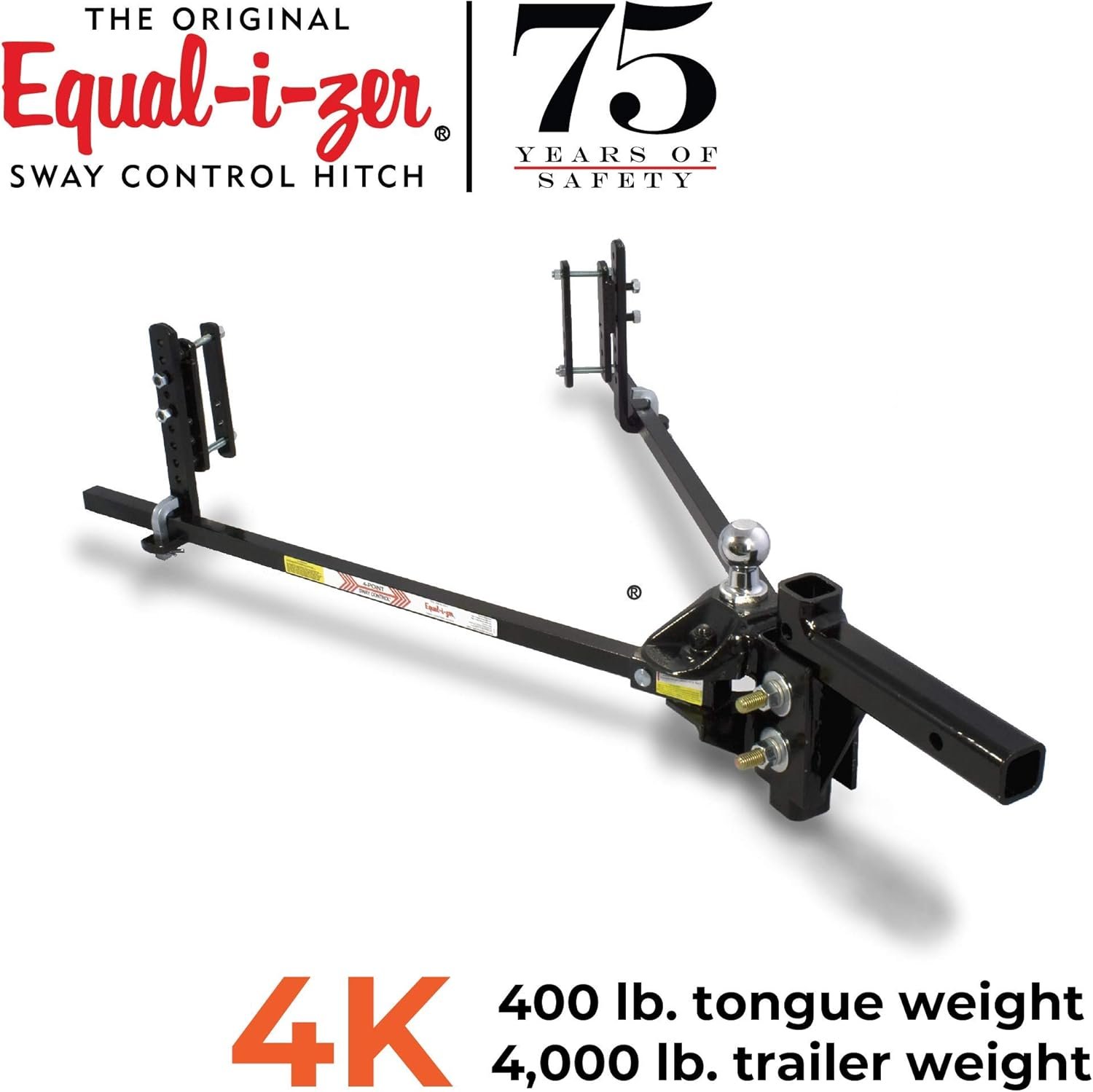 Equal-i-zer 90000400 4K Weight Distribution Hitch – 4,000 lb Trailer Capacity with Integrated Sway Control System - Image 2