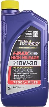 Royal Purple 11746 HMX 10W-30 High Mileage Synthetic Motor Oil – 1 Quart Engine Oil with Seal Conditioning Additives