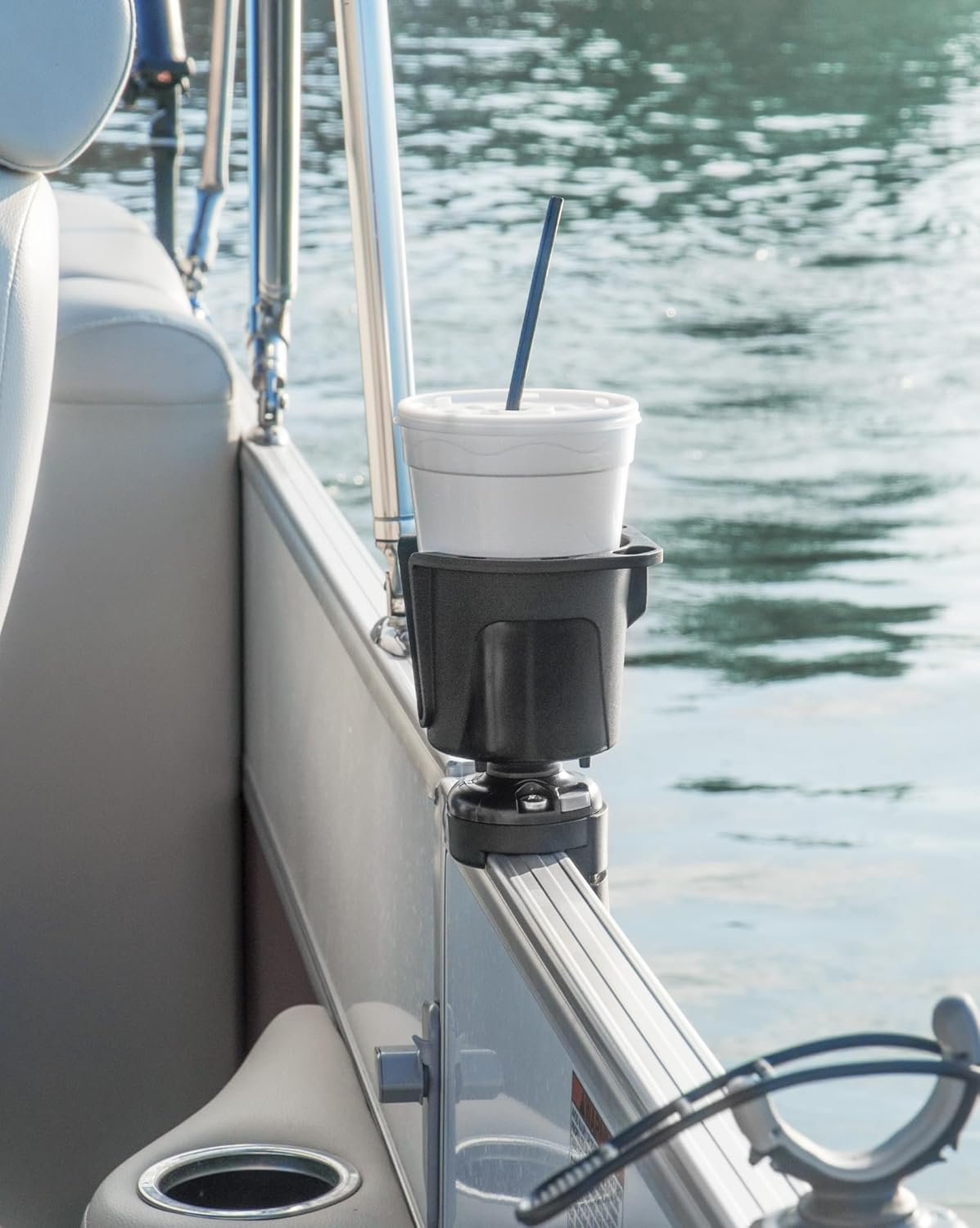 RAILBLAZA 2404811 DrinkHold Cup Holder – Black Adjustable Beverage Holder with StarPort Mount - Image 8