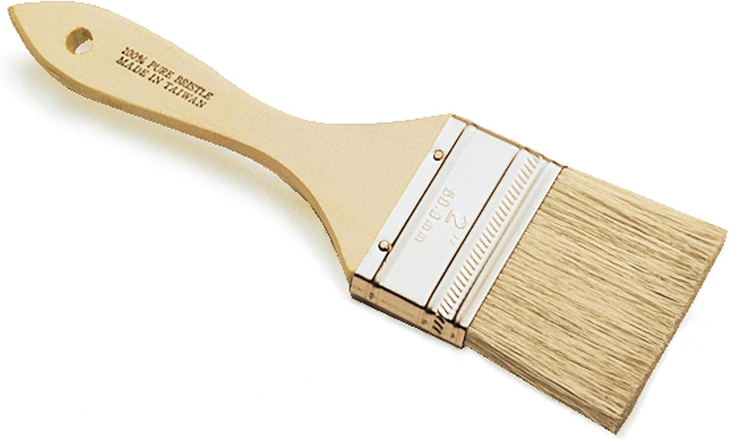 Redtree Industries 14042 Chip Paint Brush – 2-Inch White Bristle Utility Brush with Wood Handle and Metal Ferrule