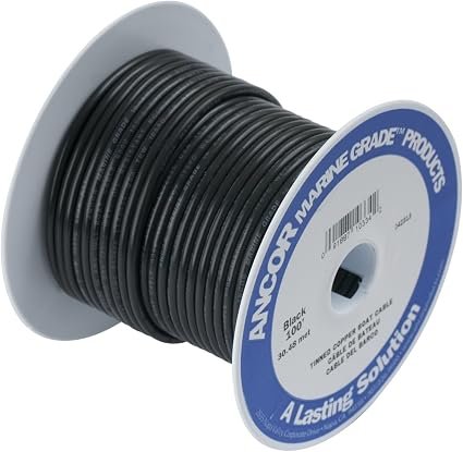 Ancor 118010 Tinned Copper Battery Cable – 3/0 AWG Marine Power Cable for High-Current Electrical Systems