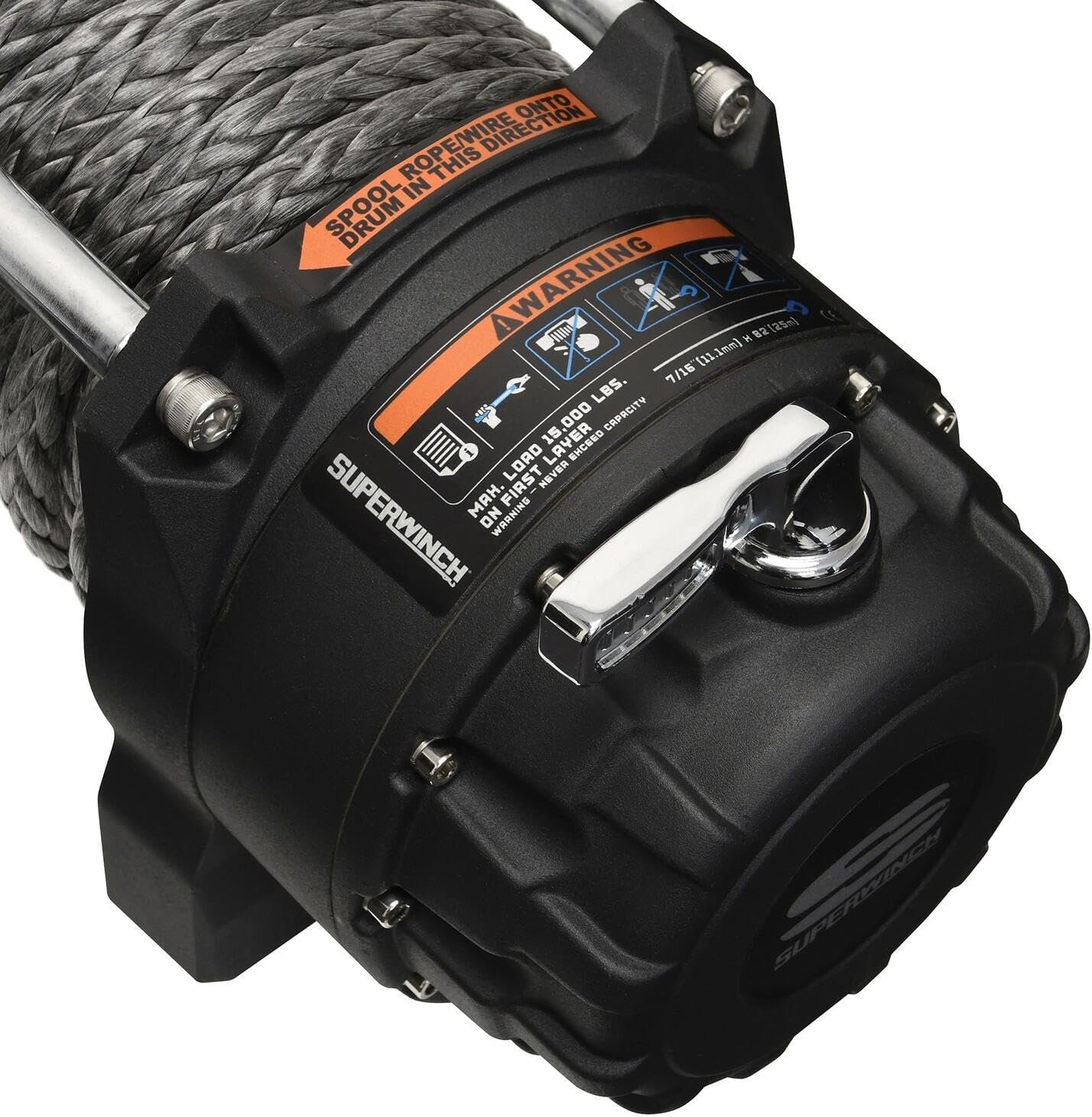 Superwinch 1515001 Tiger Shark 15000SR Winch – 15000 lb Recovery Winch with Synthetic Rope and Wireless Remote - Image 4