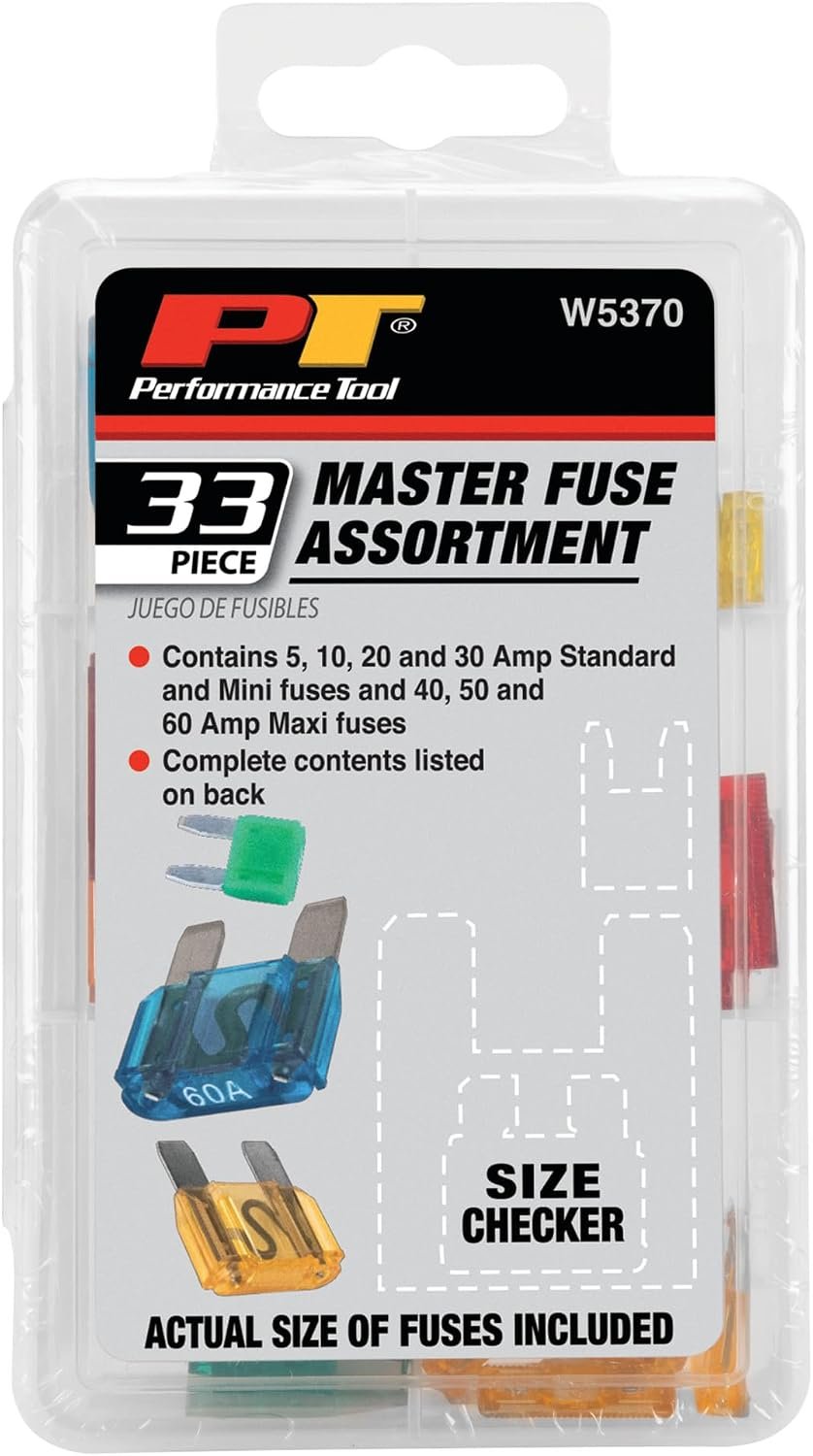 Performance Tool W5370 Automotive Fuse Assortment – 120-Piece ATC/ATO Blade Fuse Kit with Common Amp Ratings and Storage Case - Image 4