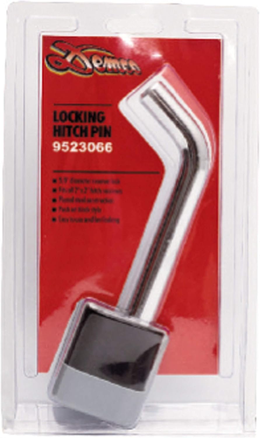 Demco 9523066 5/8in Locking Hitch Pin – Steel Receiver Lock with Dust Cap for Class III & IV Trailer Hitches