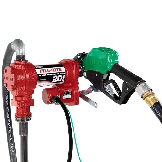 Fill-Rite FR4210HD 12V DC High Flow Fuel Transfer Pump – 20 GPM Cast Iron Rotary Vane Pump with Tank Mount Design