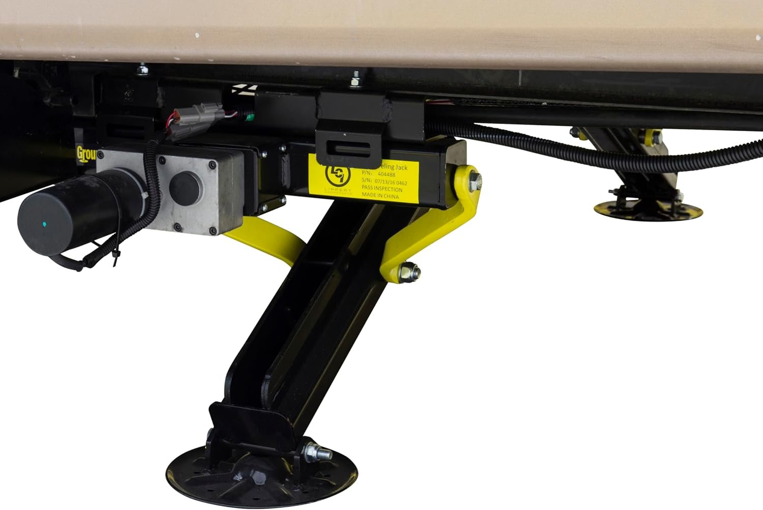 Lippert 672136 Ground Control TT Auto Leveling Kit – 5-Point Electric Travel Trailer Stabilization System for I-Beam Frames - Image 3