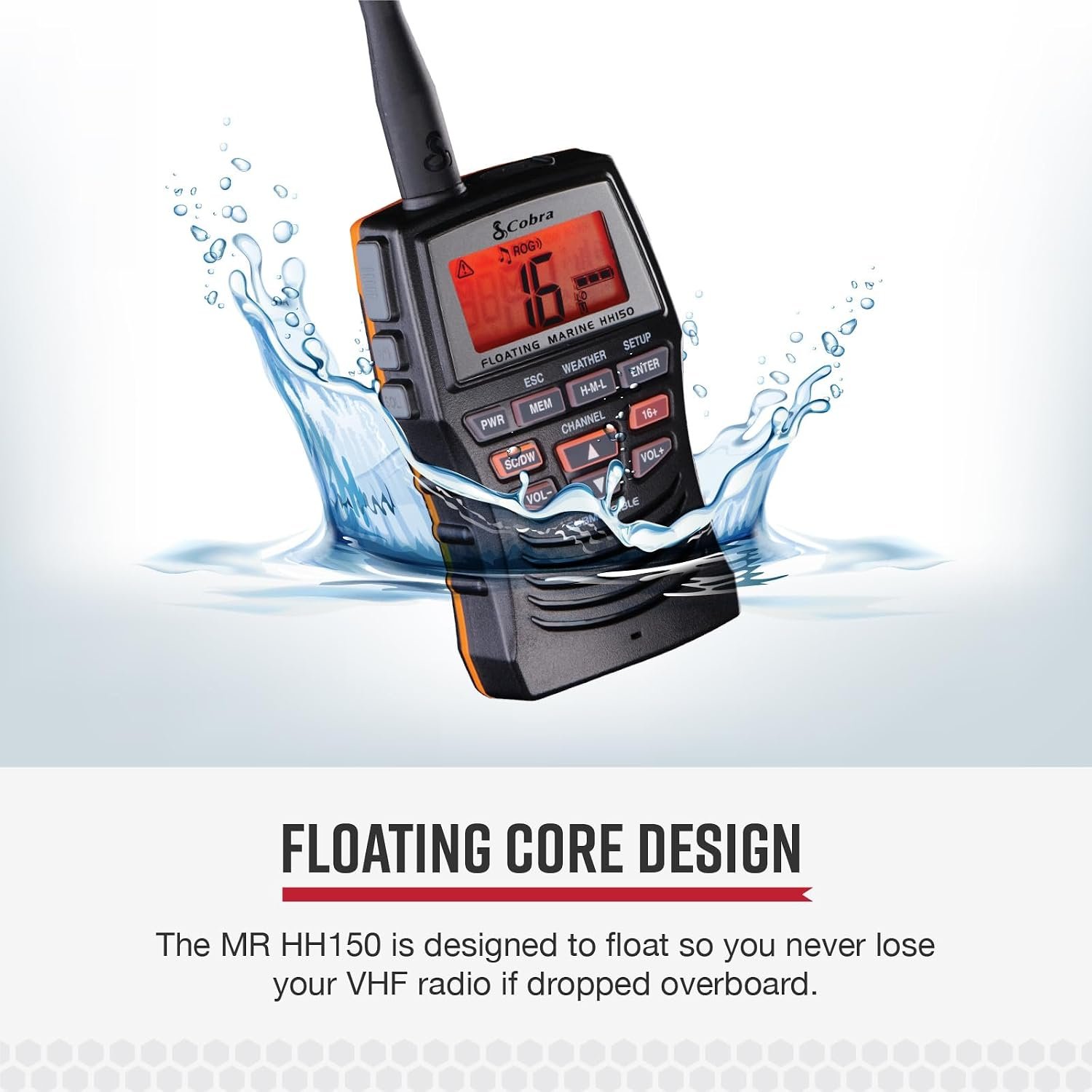 Cobra MRHH150FLT Floating Marine VHF Radio – Waterproof Handheld with NOAA Weather Alerts and Floating Design - Image 2