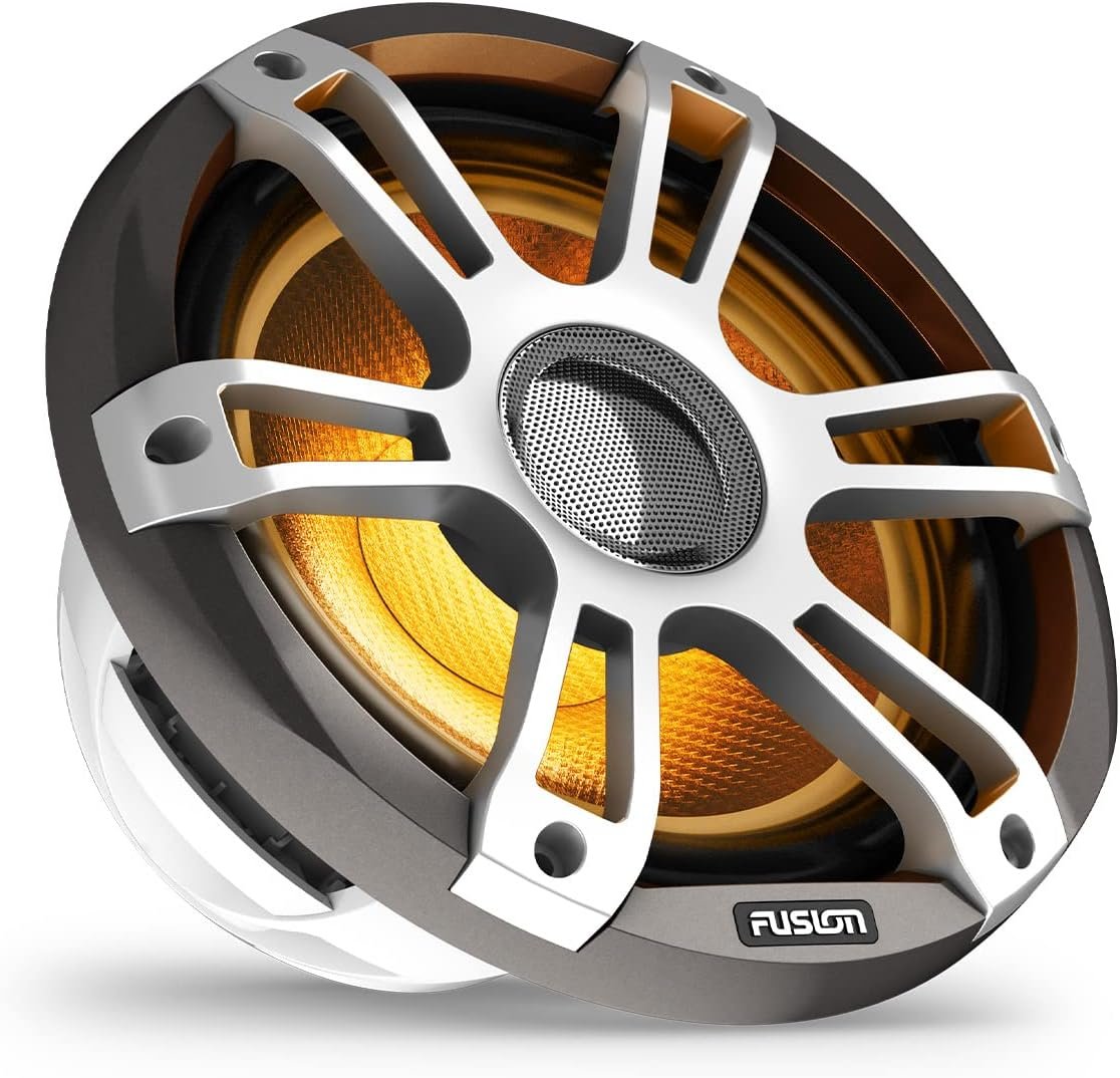 Fusion Signature Series 3i Marine Subwoofer – Sports White Grille, CRGBW Lighting and Marine-Rated Performance - Image 2