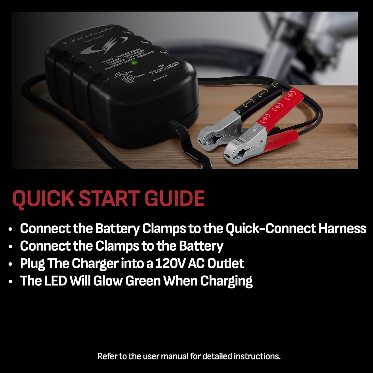 Schumacher SC1299 800mA 12V Battery Maintainer – Automatic Charger for Long-Term Battery Storage - Image 3