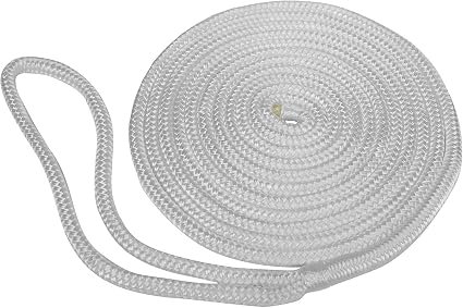 Taylor Made 11329 Double-Braided Dock Line – 3/8in Diameter x 25ft Length Marine Mooring Rope
