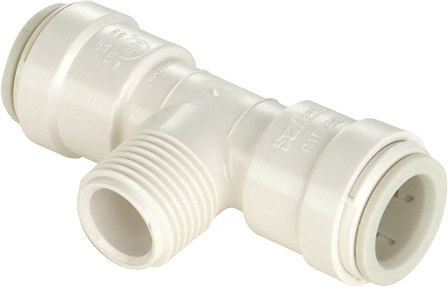 AQUALOCK Male Thread Tee – 1/2in Push-Fit Tee Connector with Male Thread Outlet for CTS Plumbing Systems