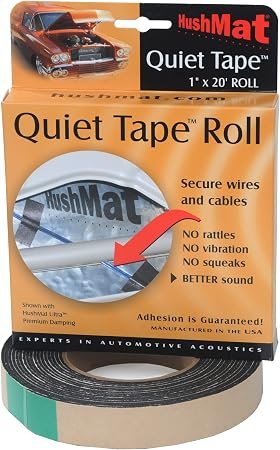 HushMat 30300 Quiet Tape Shop Roll – 1ft x 20ft Sound and Vibration Damping Tape for Automotive Applications