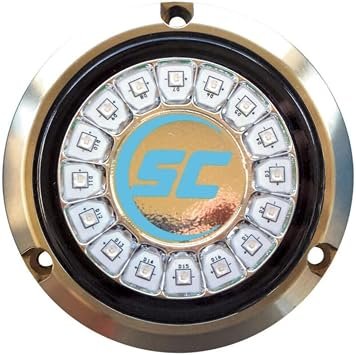 Shadow-Caster SCR24BBBZ1 SCR-24 Bimini Blue Underwater Light – Bronze-Housed Marine LED Underwater Illumination