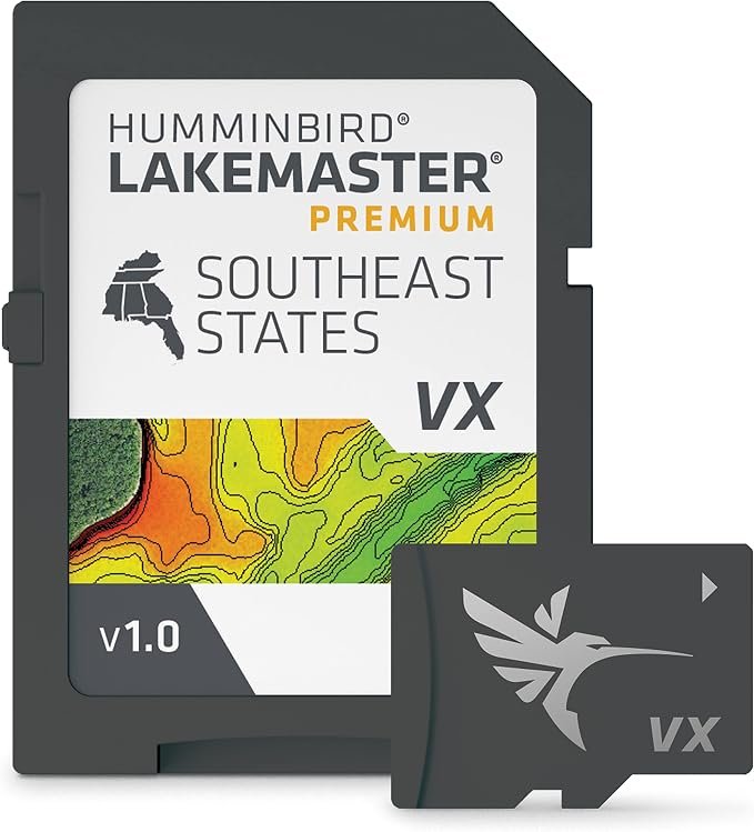 Humminbird 602008-1 LakeMaster VX Premium Southeast States Mapping Card – Aerial Imagery, SmartStrike & VX Technology