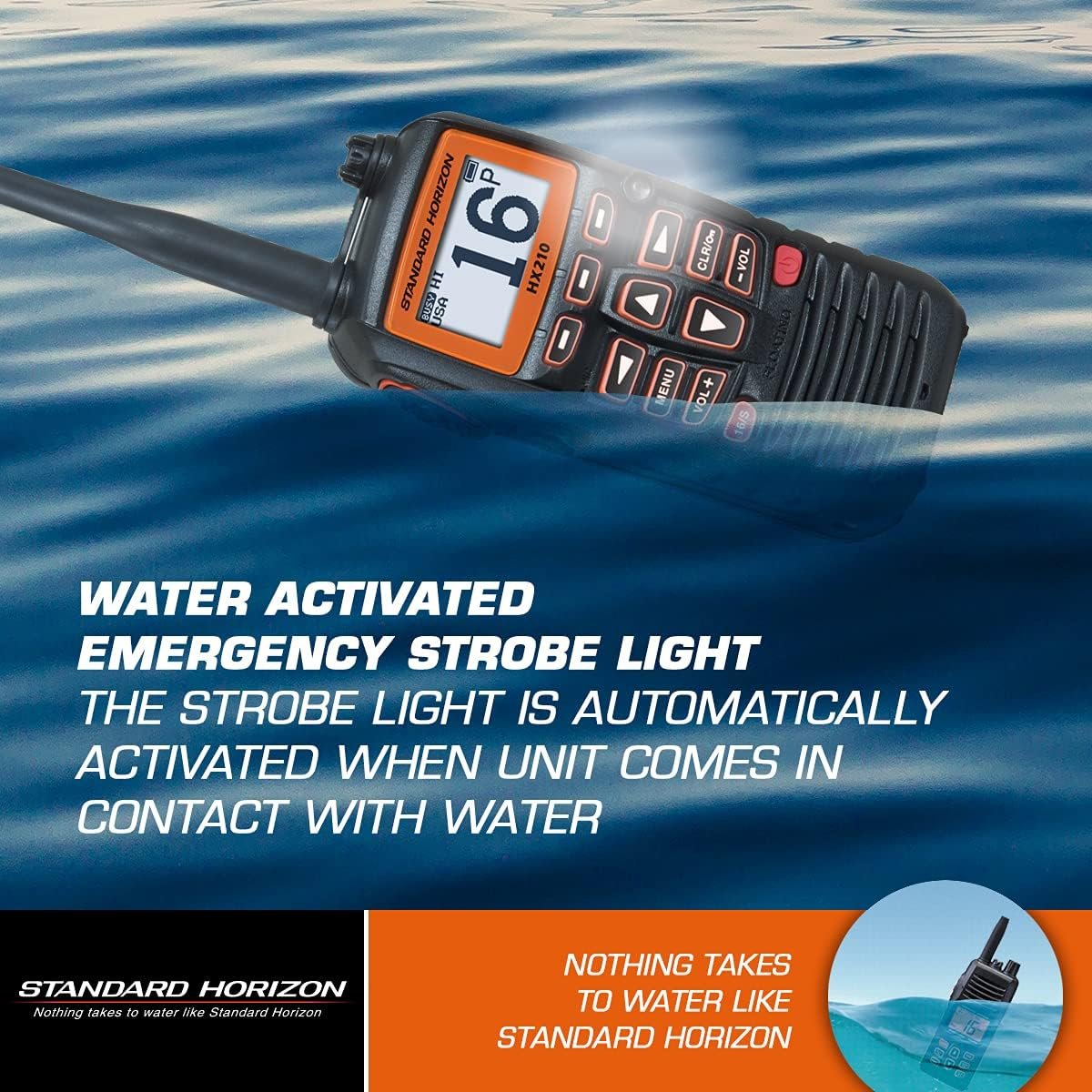 Standard Horizon HX210 Floating Handheld VHF Radio – 6W Marine Transceiver with IPX7 Waterproof Protection and Optional Speaker Mic Support - Image 5