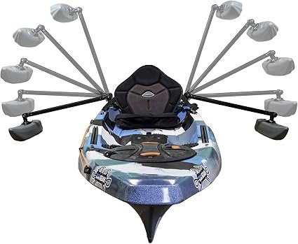 YakGear 10096 StandnCast Outriggers Gen II – Stabilizer System for Kayaks with Adjustable Float Arms and Enhanced Stability