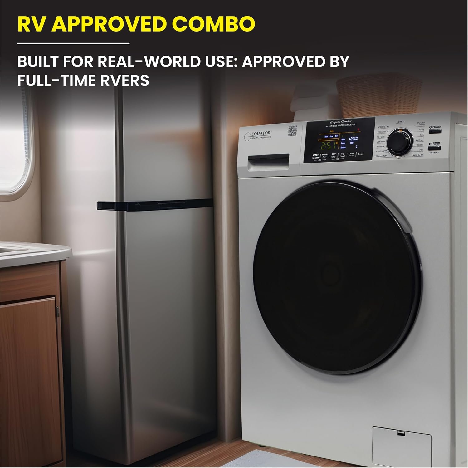 Pinnacle 800VSILVER Vented Washer Dryer Combo – 13 lb Capacity Silver Finish with Compact All-in-One Laundry Design - Image 7