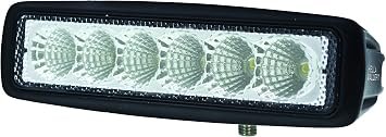 HELLA Lights Mini LED Light Bar – 6 LED Flood Beam – Black Housing – Auxiliary Off-Road Light