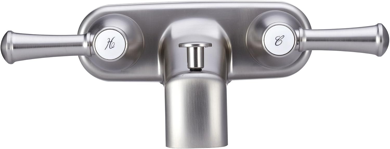 Dura Faucet DFSA110LSN Designer RV Tub & Shower Faucet – Satin Nickel Finish, Dual Knob Control, 4in Centers - Image 5