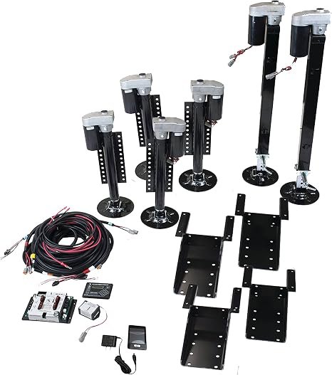 Lippert 675817 Ground Control 3.0 Auto Leveling System – 6-Point Electric Stabilization Kit with 15,500 lb Lift Capacity