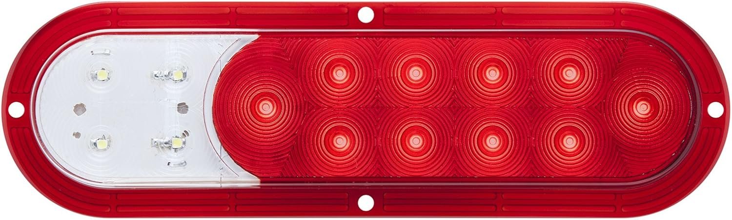 Optronics STL68RBP LED Stop Turn Tail Light – Red Surface-Mount Trailer Light with Built-In Reflex Reflector and Polycarbonate Lens - Image 2